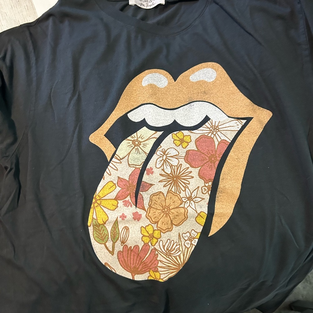 Free people Rolling Stones tee… oversized fit